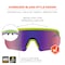 Ergodyne AEGIR-MI, Safety Glasses, Purple Mirror Lens, Lime Frame, Half-Frame AEGIR-MI - alternate 9